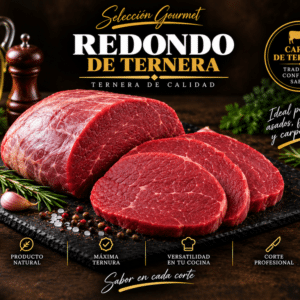 Redondo de ternera (Bandeja de 1 kg, pieza entera o fileteada)