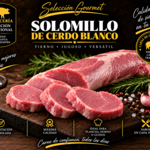 Solomillo de Cerdo Blanco (Bandeja de 1 kg, pieza entera o fileteada)