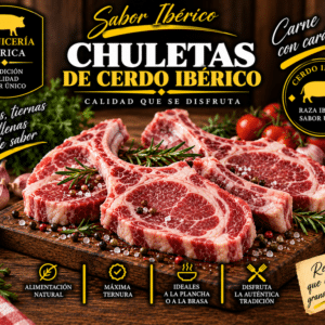 Chuletas de Cerdo Ibérico (Bandeja de 1 kg)