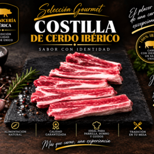 Costillas de Cerdo Ibérico (Bandeja de 1 kg, pieza entera o troceada)