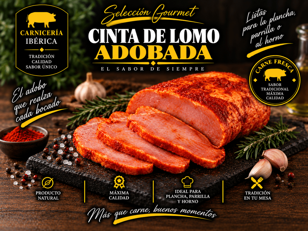 Cinta de Lomo Adobado (Bandeja de 1 kg) Cinta de Lomo Adobado (Bandeja de 1 kg)