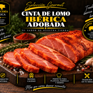 Cinta de Lomo Ibérico Adobado (Bandeja 1 kg)