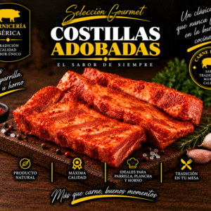 Costillas de Cerdo Adobadas (Bandejas de 1 kg)