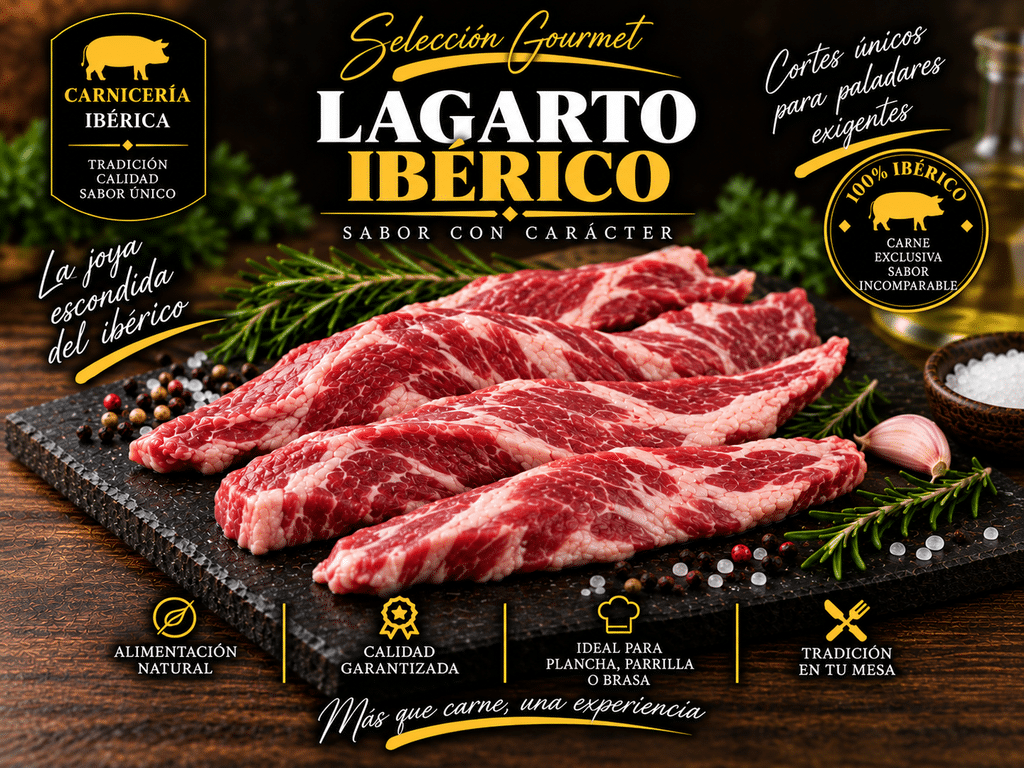 Lagarto Ibérico (Bandeja de 1 kg) Lagarto Ibérico (Bandeja de 1 kg)