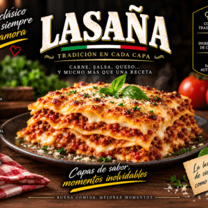 Lasaña boloñesa (Envase individual 0,5 kg)