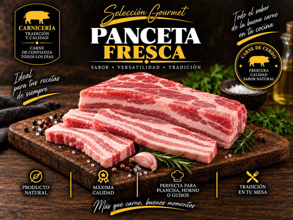 Panceta Fresca (Bandeja de 1 kg) Panceta Fresca (Bandeja de 1 kg)