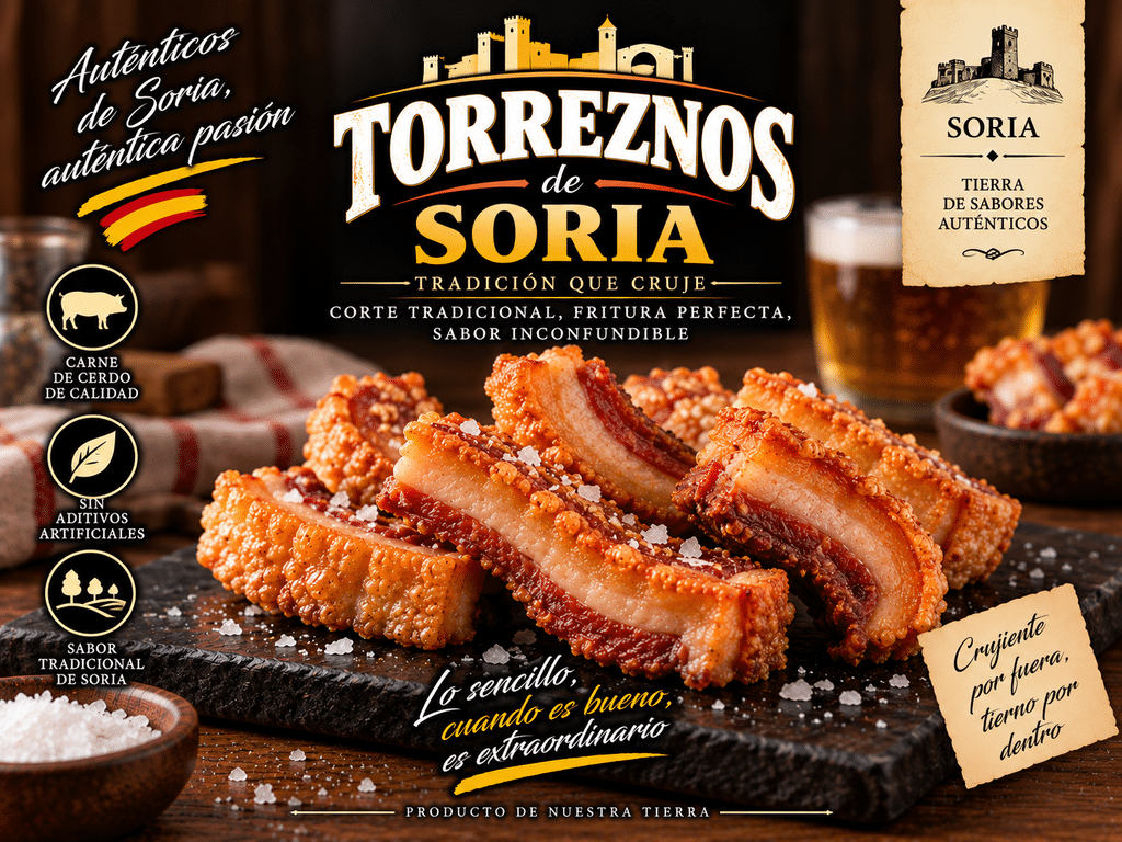 Torreznos de Soria (Bandeja de 1 kg) Torreznos de Soria (Bandeja de 1 kg)